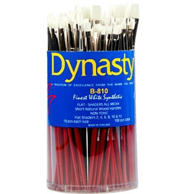 Dynasty B-810 Watercolor Paint Brushes and Canister, Assorted Sizes, set of 108