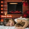 Tangkula 3 Inches 3-Sided Glass Electric Fireplace with Remote Control 1500W Fireplace Heater with Thermostat 9H Timer Adjustable Brightness & Speed - 4 of 4