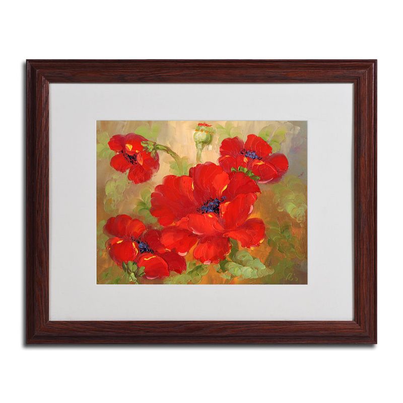 Trademark Fine Art -'Poppies' Framed Matted Art, 1 of 4