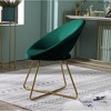 NicBex 1pc Accent Chair Silky Velvet Tufted Lounge Chair with Gold Tone Finished Base Reading Chair Comfy Chair for Living Room Bedroom Studio - 2 of 4