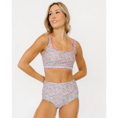 Whimsy Floral / Trellis Floral Reversible Ultra High-Waist Bottom