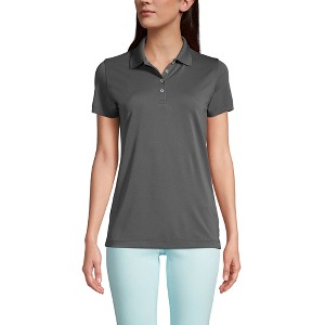 Lands' End Women's Short Sleeve Polyester Polo Shirt - 1 of 2