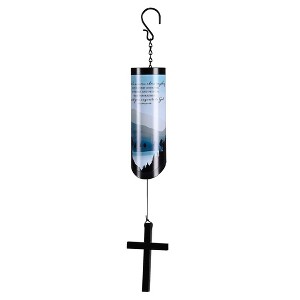 Dicksons Do Not Be Anxious - Philippians 4:6, Black/Blue 23.5 x 3 Inch Aluminum Noisemaker Windchime - 1 of 2