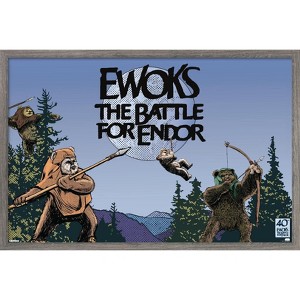 Trends International Star Wars: The Battle For Endor - 40th Key Art Framed Wall Poster Prints - 1 of 4