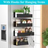 Itopfox Metal Magnetic Spice Rack Organizer for Refrigerator and Oven, Black Fridge Storage, Space Saver, Easy Access - 2 of 4