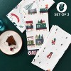 Folkulture Christmas Kitchen Towels Set of 3 (26" x 20") for Christmas Decor, 100% Cotton Hand Towel for Women or Mom (Xmas Train Advent) - 2 of 4