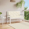 vidaXL Indoor/Outdoor Bench Cushions 2 pcs, Non-slip, Water-Repellent, Cream White 47.2"x19.7"x2.8" - 2 of 4