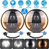iMountek"2Pcs 7Inch 40W Round LED Headlights with DRL & Turn Signal for Jeep, Yamaha, Honda, Motorcycle"Black - 2 of 4