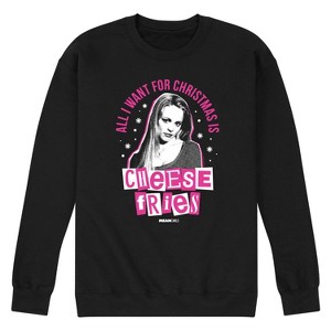 Men's - Mean Girls - Christmas Cheese Fries Graphic Fleece Sweatshirt - 1 of 4