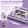 MaseiKar B87 Wireless Mechanical Keyboard,QMK/VIA Programmable,TKL Layout 87 Keys,BT/2.4G/USB-C,Hot Swap Gasket Mount RGB Backlit - 4 of 4
