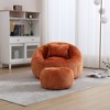 Airsurfer Large Burnt Orange Bean Bag Chair Modern Comfort Bean Bag Chair Set Cozy Relaxation Furniture for Living Room Relaxation - 2 of 4