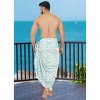HAPPY BAY Men's Sarong Beach Pareo Aloha Wraps One Size Fish White - 3 of 4