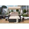 YOOCOZZ 2-Piece Patio Rattan Loveseat with 5 Positions and Bench Lounge Roof Set - 4 of 4