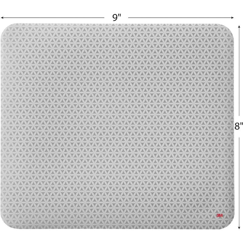 3M Precise Mouse Pad with Gel Wrist Rest - Gray Bitmap - 8" Dimension - Foam, 2 of 4