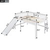 NicBex Twin/Full Size Loft Bed with Ladder,Low Loft Bed Frame with Guardrails & Slide,Bed Frame for Kids,Box Spring Not Required - 3 of 4