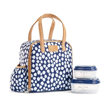 Blue Meal Prep Lunch Bag Set