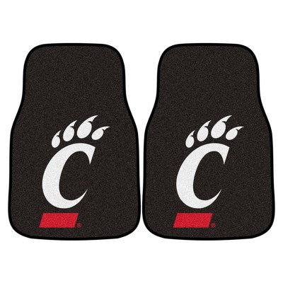 NCAA University of Cincinnati Bearcats Carpet Car Mat Set - 2pc