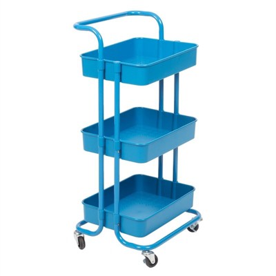 3 Tier Mobile Storage Caddy in Blue-Pemberly Row