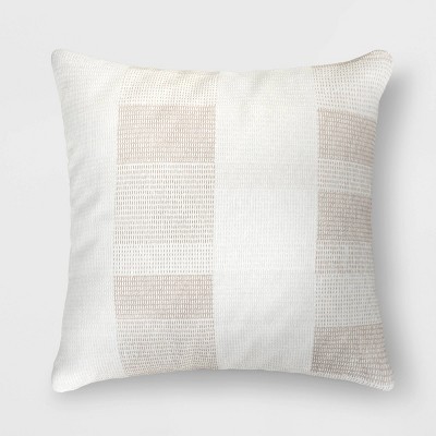 Oversized Woven Linework Square Throw Pillow Neutral - Threshold™