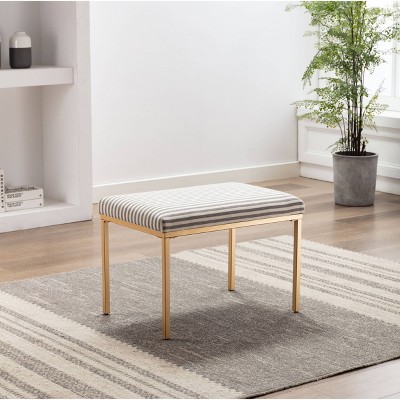 24" Metal Ottoman - WOVENBYRD