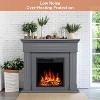 ZAFRO 44" Electric Fireplace with Mantel Package Freestanding Fireplace Heater Corner Firebox with Log ,750-1500W,(Grey) - 4 of 4