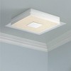 Possini Euro Design Modern Ceiling Light Flush Mount Fixture 14" Wide Chrome LED Square Crystal Sand Clear Acrylic Ring for Bedroom Kitchen Hallway - 2 of 4