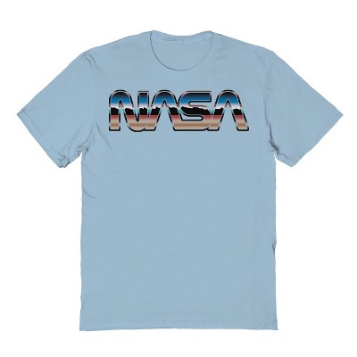 NASA Men's NASA Liquid Metal Short Sleeve Graphic Cotton T-Shirt