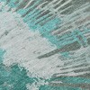 Dark Green Aqua And Gray Abstract Washable Indoor Outdoor Area Rug - 4 of 4
