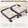 BEAFUP Set of 4  Luggage Set with Compression Packing Cubes for Suitcase Expanable Spinner Wheels Lightweight,TSA Lock 16"+20"+24"+28" - 4 of 4