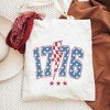 City Creek Prints 1776 Stars Lightning Bolt Canvas Tote Bag - 15x16 - Natural - 2 of 2