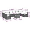 vidaXL Patio Sofa Set with Cushions Outdoor Furniture 11 Piece Poly Rattan - Gray - 3 of 4