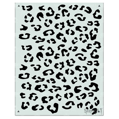 Stencil1 Leopard Repeating - Stencil 8.5" x 11"
