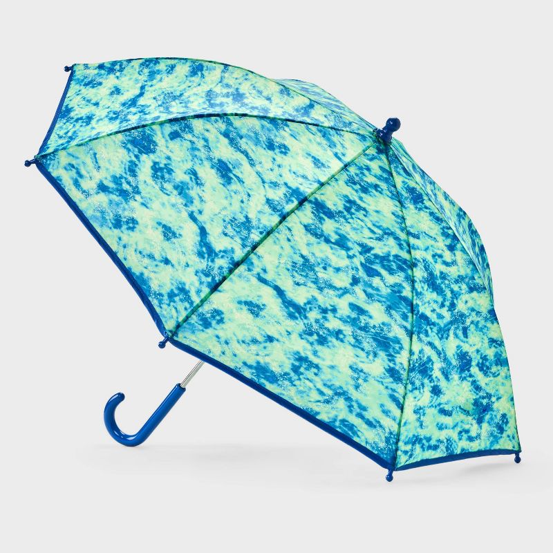 Boys&#39; Tie Dye Stick Umbrella - Cat &#38; Jack&#8482; Blue/Green, 1 of 3