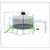 JOYRACER 12FT Trampoline with Slide, Swings, Basketball Hoop & Ladder, Outdoor Large Backyard Recreational Trampoline with Net for Kids & Adults,Green - 2 of 4