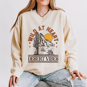 Simply Sage Market Wild At Heart Lightweight Garment Dyed Sweatshirt - 1 of 4