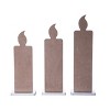 Transpac Wood 18.5 in. Off-White Christmas Candle Set of 3 - image 3 of 4