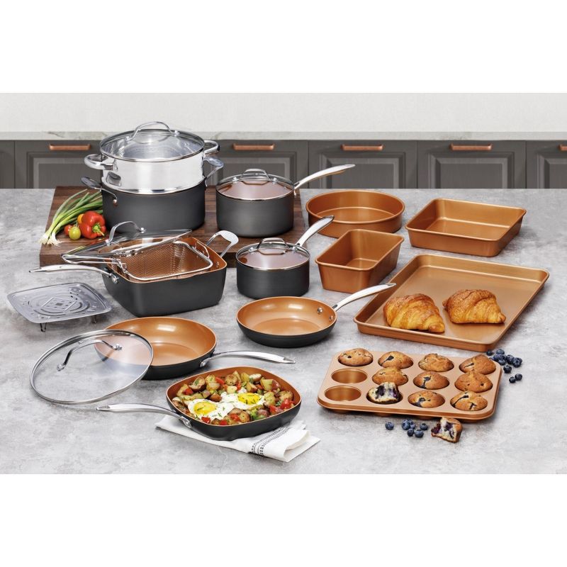 Gotham Steel Pro Hard Anodized 20 Piece Cookware and Bakeware Set, 2 of 3