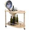 vidaXL Freestanding Globe Bar Wind Stand Eucalyptus Wood Green - 2 of 4