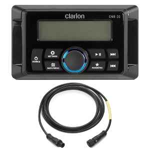 Clarion CMR-20 Marine Wired Remote with LCD Display w/ CMC-RC-6 6 ft (1.83 m) Remote Extension Cable - 1 of 4