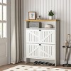 GlasFlength Shoe Racks Shoe Organizer with Open storage Long Shoe Rack FreeStanding Shoe Rack for Entryway, White, 31.5"*9.5"*42.3" - 2 of 4