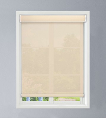 Linen Avenue Cordless Cassette 5% Solar Roller Shade, Fawn, Sand, Shadow (Arrives 1/4" Narrower)