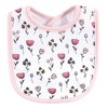 Hudson Baby Infant Girl Cotton Bib and Headband Set 5pk, Wild Flower, One Size - 2 of 4