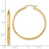 Black Bow Jewelry 2.75mm x 37mm Polished 14k Yellow Gold Domed Round Hoop Earrings - 4 of 4