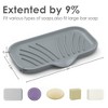 Aoibox 2-Pack Silicone Soap Dish with Drain, Kitchen Sink Soap Holder, Dish Soap Tray for Dispenser, Sponge Holder, Durable and Non-Slip - 2 of 4
