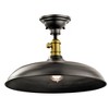 Cobson 7.5" 1 Light Convertible Pendant or Semi Flush Olde Bronze® with Natural Brass Accents - 3 of 4