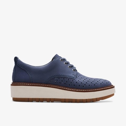 Обувь Clarks Womens Orianna Move Navy Nubuck Shoes 8 Medium