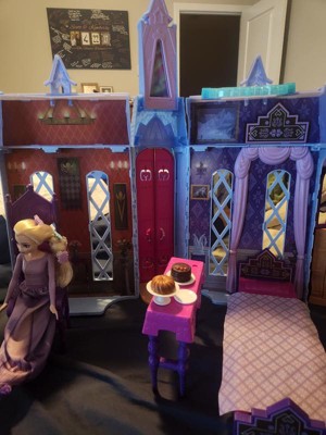 Disney frozen - set componibili palazzo di ghiaccio di elsa, playset  castello d