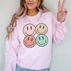 Simply Sage Market S.W.Smiley Smiley Face Grunge Sweatshirt - 2 of 3