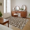 Washable Modern Floral Print Area Rugs for Bedroom Living Room, Soft Non Slip Low Pile Carpet for Home Office - 4 of 4