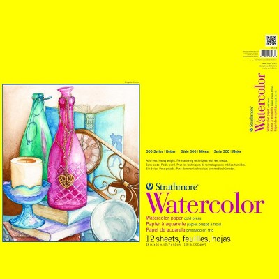 Strathmore 300 Series Watercolor Pad, 11 x 15 Inches, 140 lb, 12 Sheets